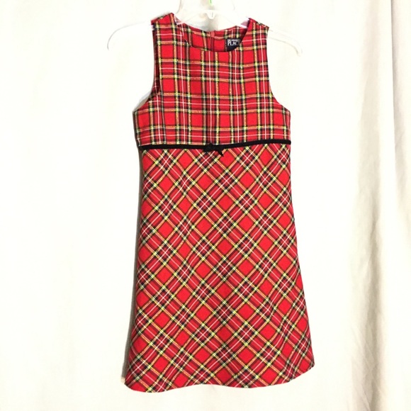 The Children’s Place Red & Gold Plaid Girls dress
